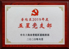 2020.6.30 投资管理党支部 上海市普陀区2019年度五星党支部