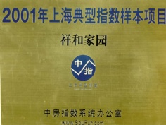 其它奖项 祥和家园 2001年度 上海典型指数样本项目