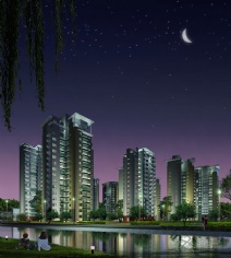 祥和名邸 效果图 小高层夜景图
