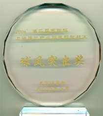 宏泉集团 2006.8 第二届天诺杯上海房地产业羽毛球挑战赛 球风突出奖