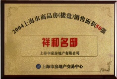 申豪房产 2004 上海房地产交易中心 上海市商品房销售面积50强