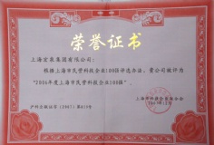 2007.12 宏泉集团 2006年度 上海市民营科技企业100强