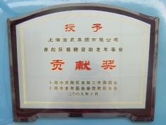 宏泉集团 2009.10 捐赠资助老年事业贡献奖