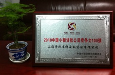 2011.1 宝祥 2010中国小额贷款公司竞争力100强