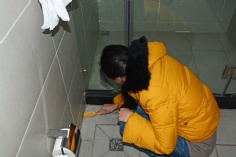 2015.12.9 第一党支部和第四党支部联合开展文明生产大扫除活动