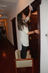 2015.12.9 第一党支部和第四党支部联合开展文明生产大扫除活动