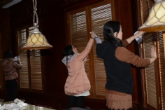 2015.12.9 第一党支部和第四党支部联合开展文明生产大扫除活动