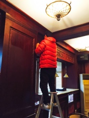 2015.12.9 第一党支部和第四党支部联合开展文明生产大扫除活动